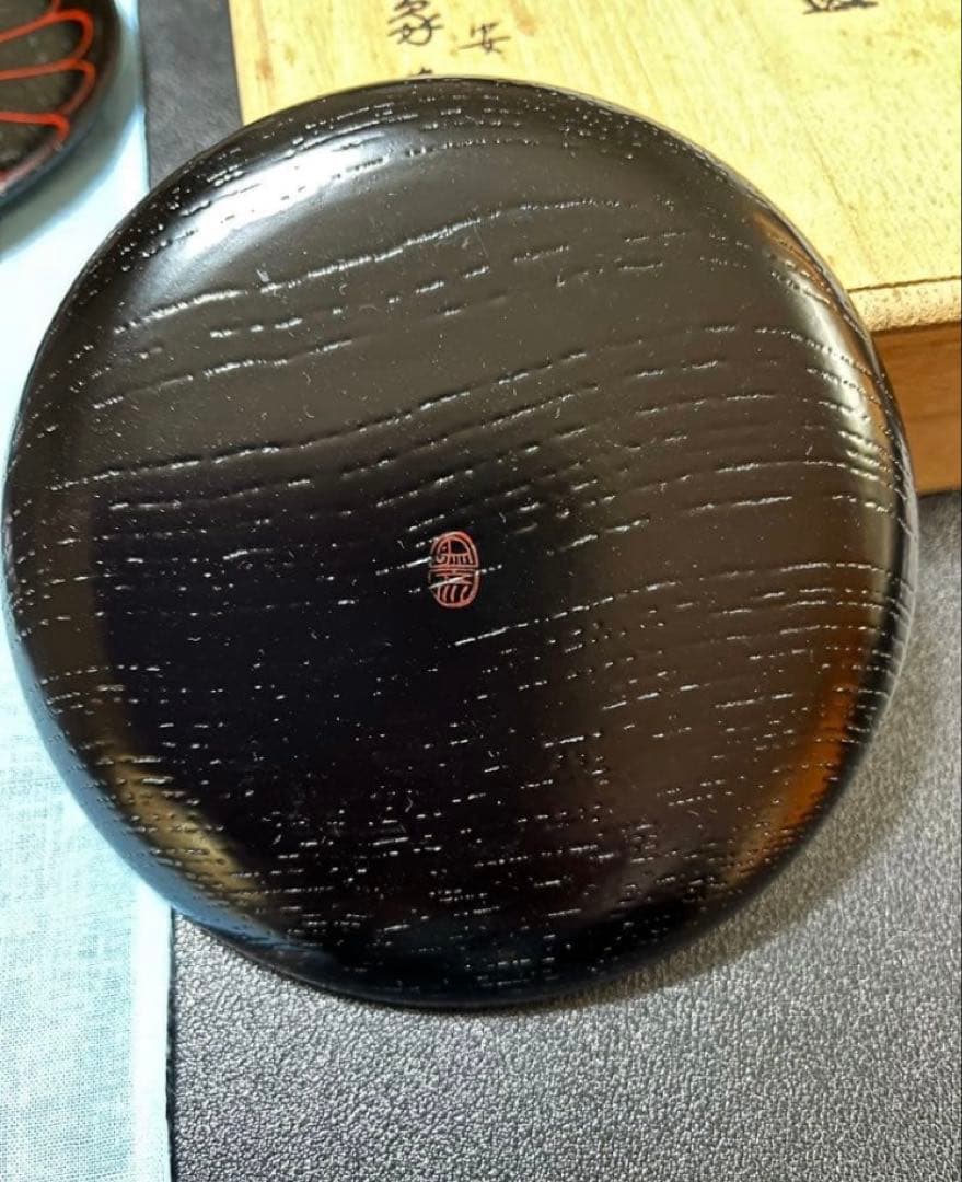 象彦　うるし塗　銘々皿　菊　5枚セット　未使用 木箱付き