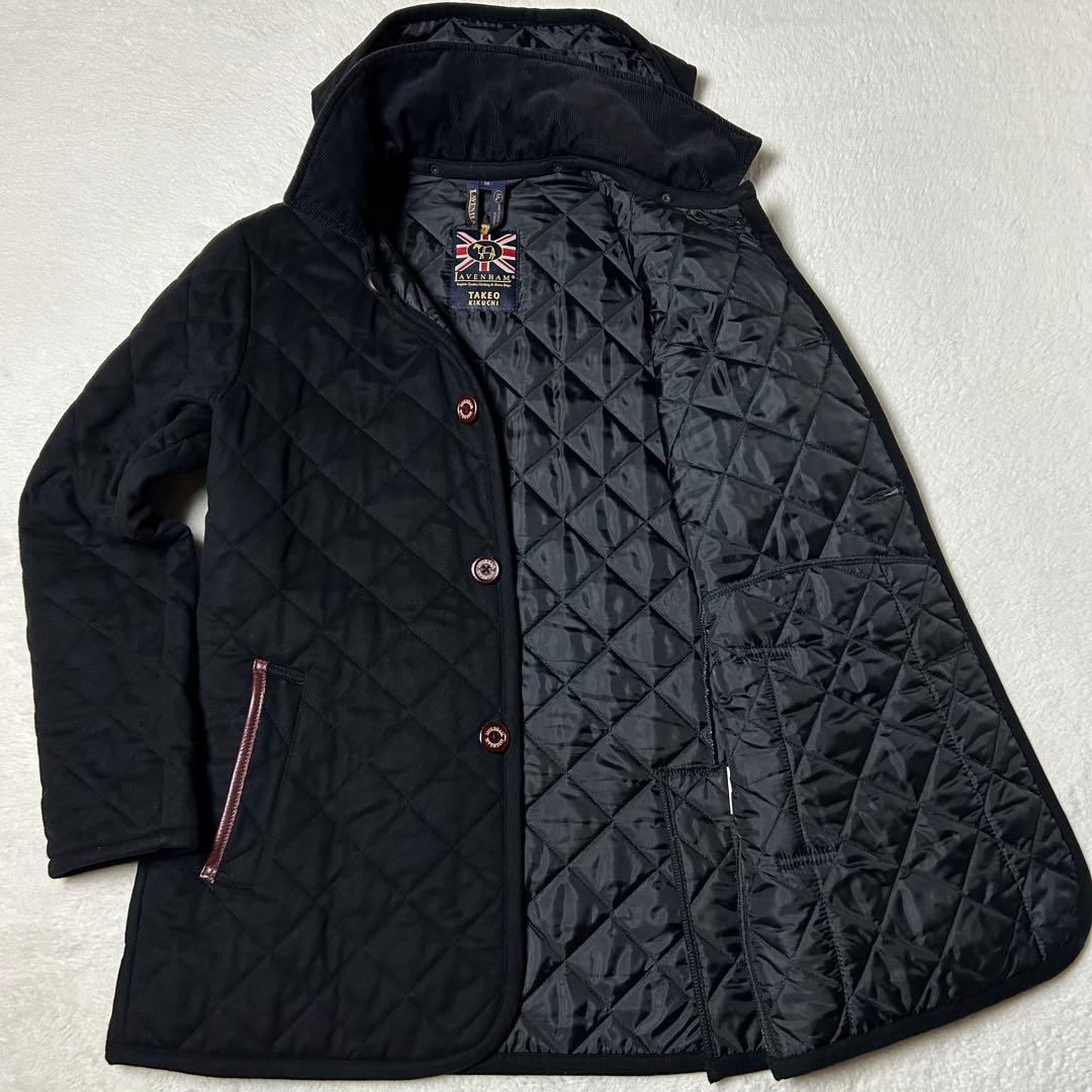 ラベンハム × タケオキクチ 別注 キルティングコート メンズ 38 ウール