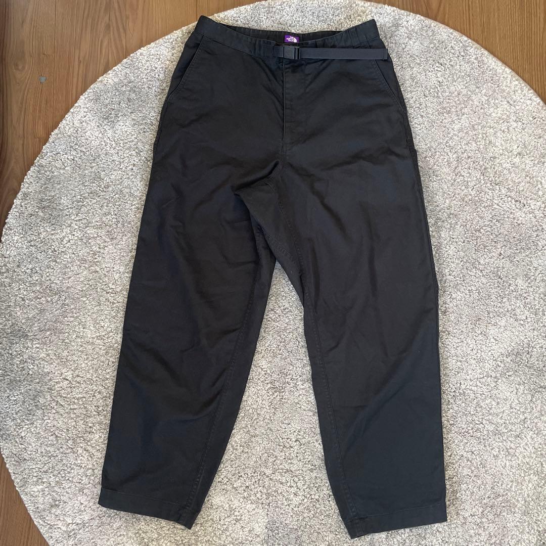 パープルレーベル　クールマックスチノワイドテーパードパンツ