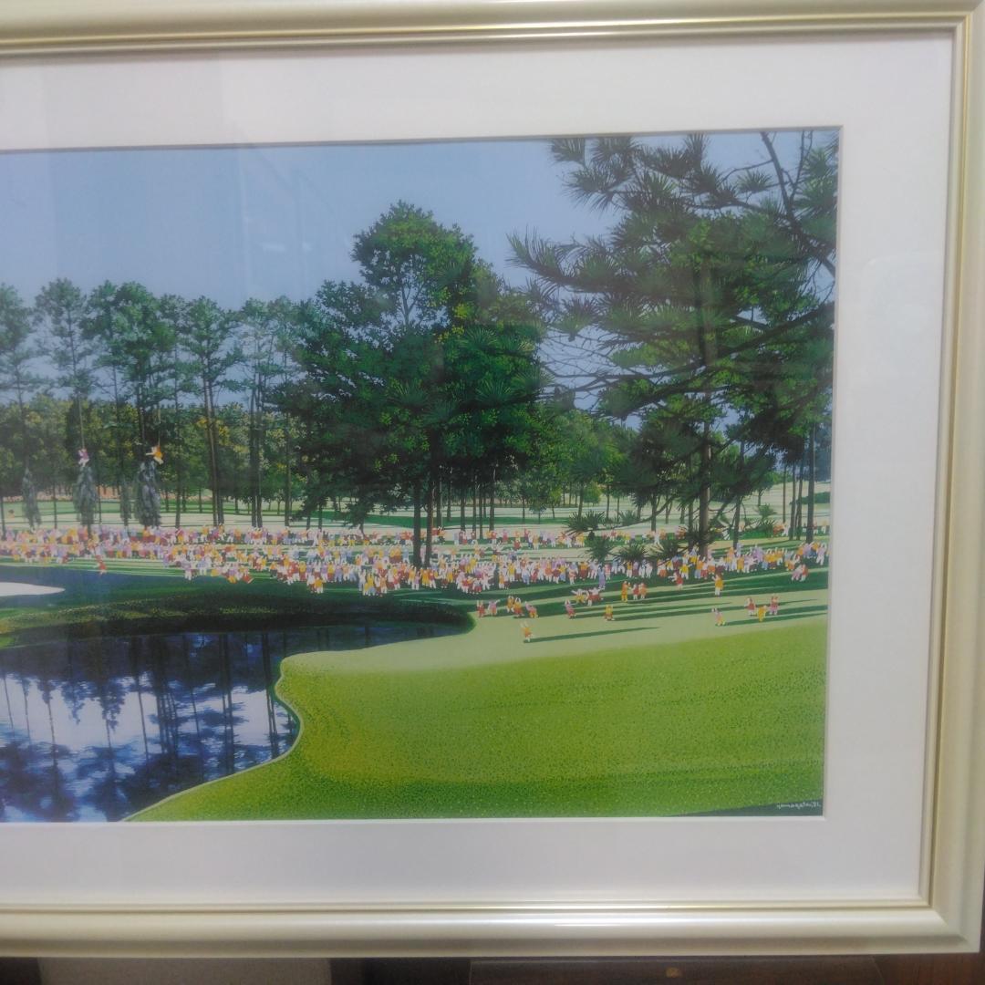 ヒロ・ヤマガタ　マスターズトーナメント　中古　大判額装アートポスター