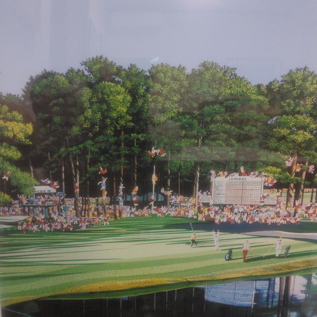 ヒロ・ヤマガタ　マスターズトーナメント　中古　大判額装アートポスター