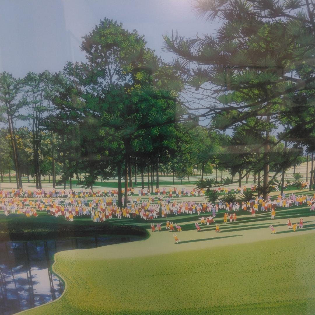 ヒロ・ヤマガタ　マスターズトーナメント　中古　大判額装アートポスター