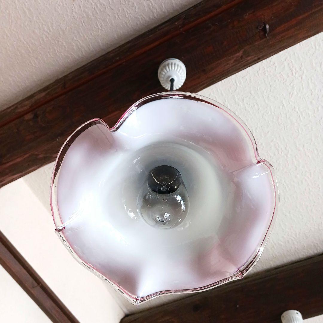 【しおっちゃん】 大正ガラス　ランプシェード