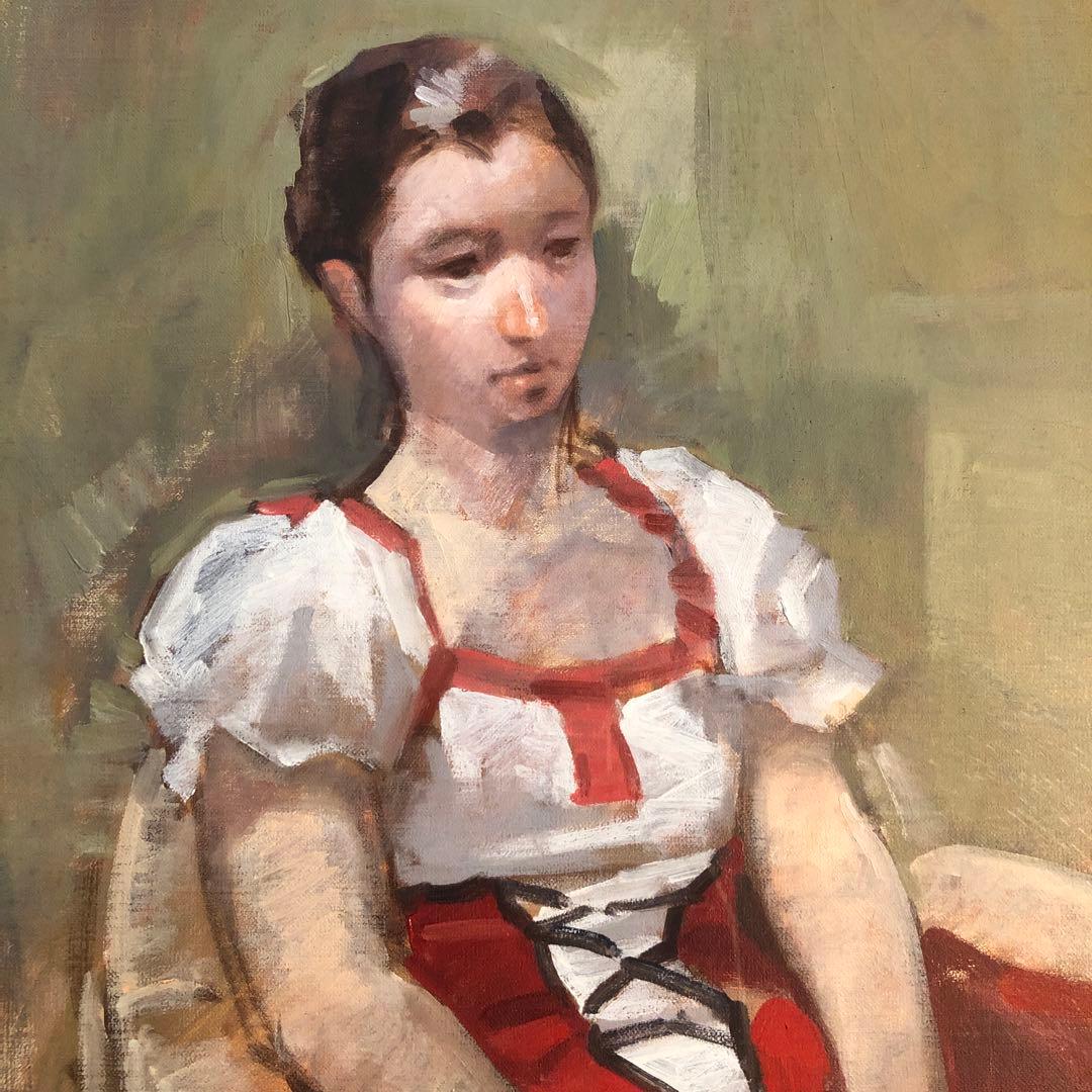 吉野谷幸重 Yoshinoya Yukishige 婦人像 油絵 F6号 真作