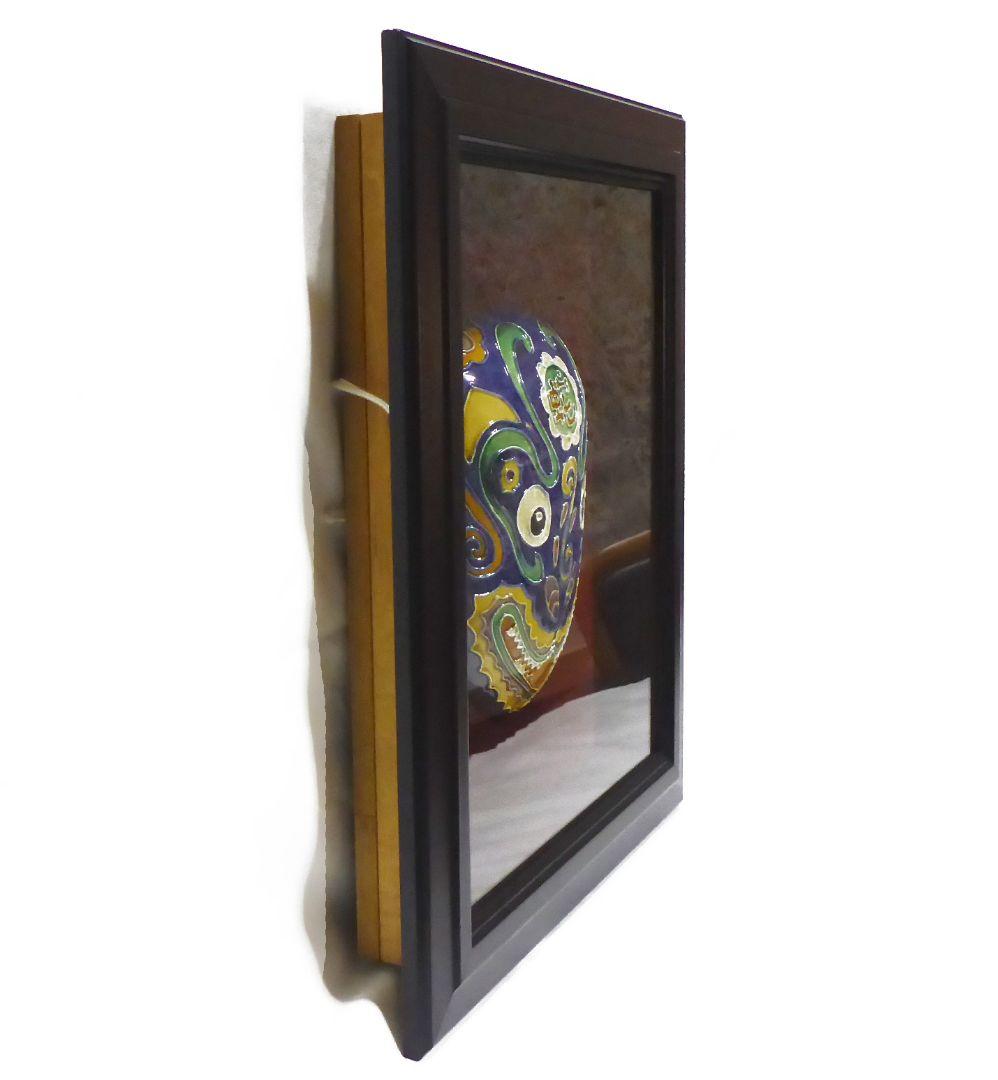 七宝工芸 京劇面「蛇」 額装　◆ユニーク◆