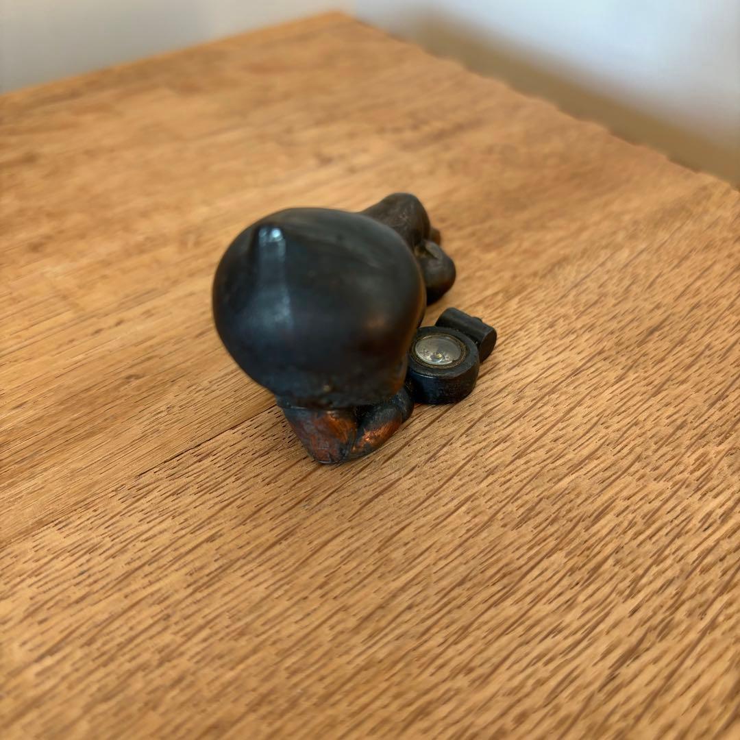 戦前アンティークキューピー キューピー人形 方位磁石付き　レトロ 当時物　黒