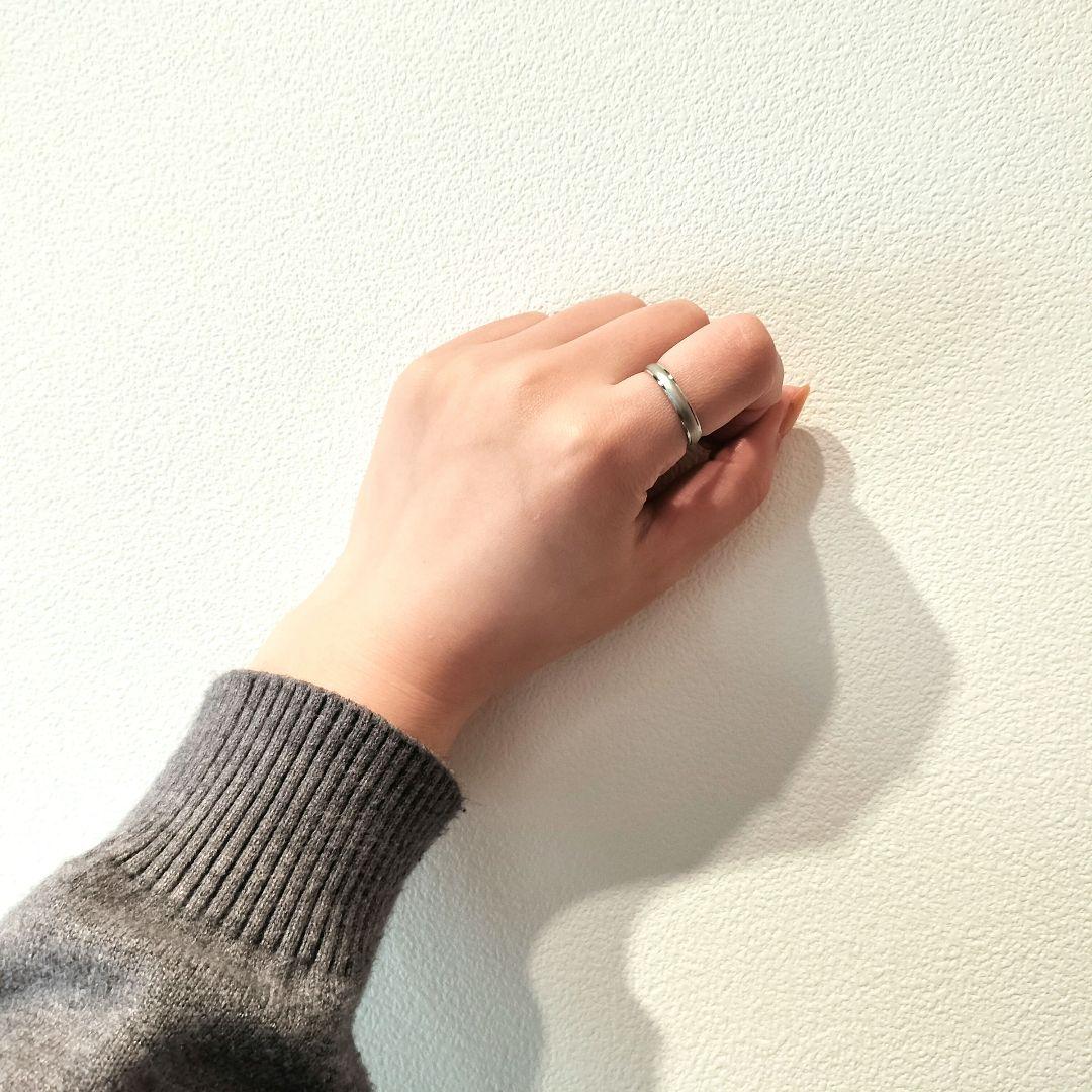 Pt900 甲丸 リング 艶消し 地金 18号 プラチナジュエリー