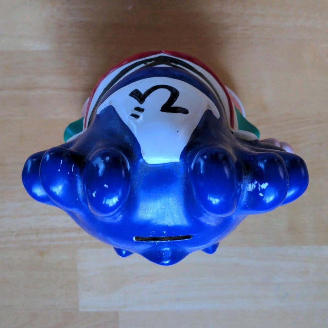 桃太郎電鉄の人気キャラクターキングボンビーの陶器製貯金箱