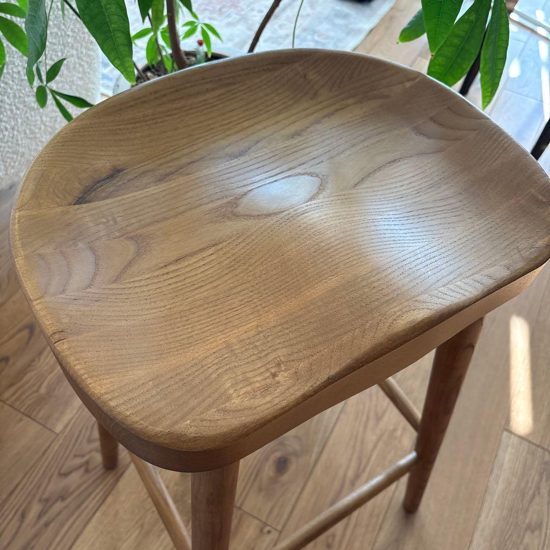 ⚠️aya⚠️アッシュ　バースツール　Zara  木製