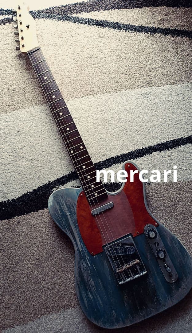 自作 テレキャスター Dust Blue 木製PG コンポーネント レリック