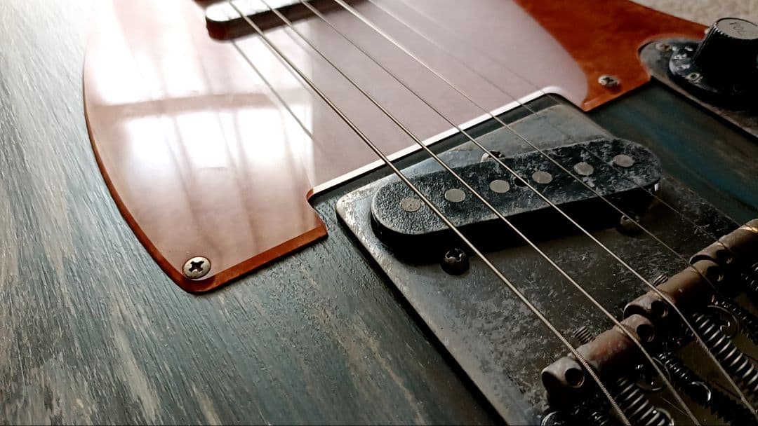 自作 テレキャスター Dust Blue 木製PG コンポーネント レリック