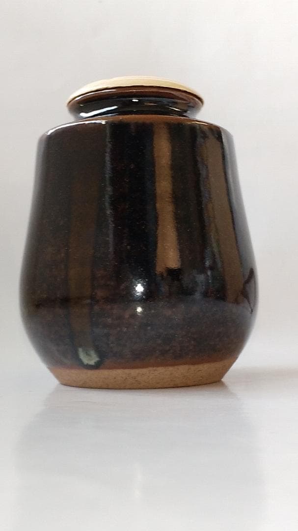 Bottom松本鉄山 松本鐵山 中興名物写 橋立茶入仕覆住吉緞子共箱栞新品