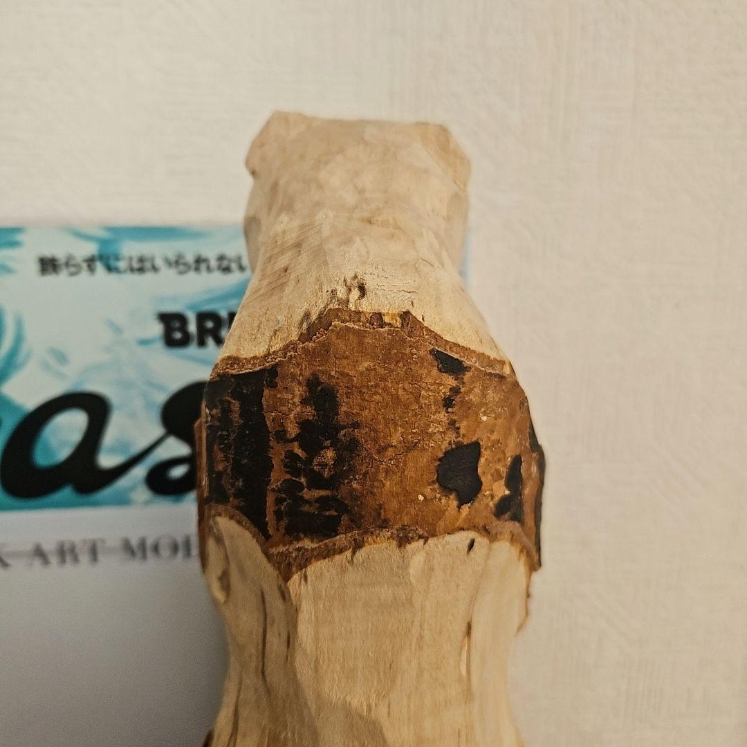 木彫りの熊　炎熊　白樺