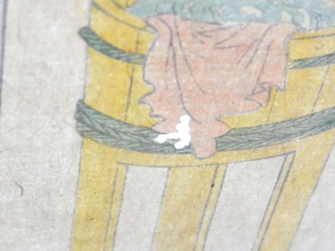 歌川国貞 浮世絵 木版画 餅つき風景2枚セット 年中行事 美人画 江戸時代