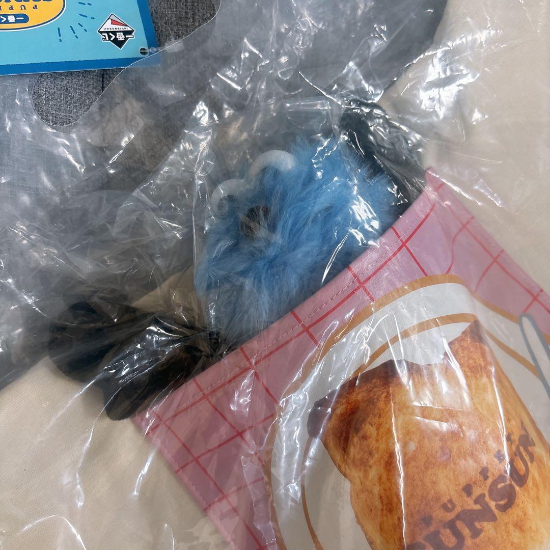 パペットスンスン　一番くじ　B賞　ぬいぐるみ付トートバッグ