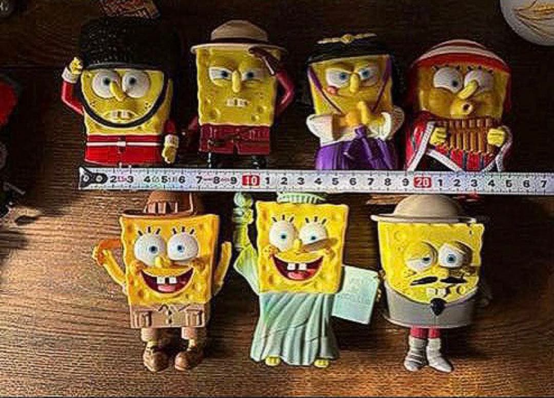スポンジボブ バーガーキングミールトイ7個 (バラ売り不可)