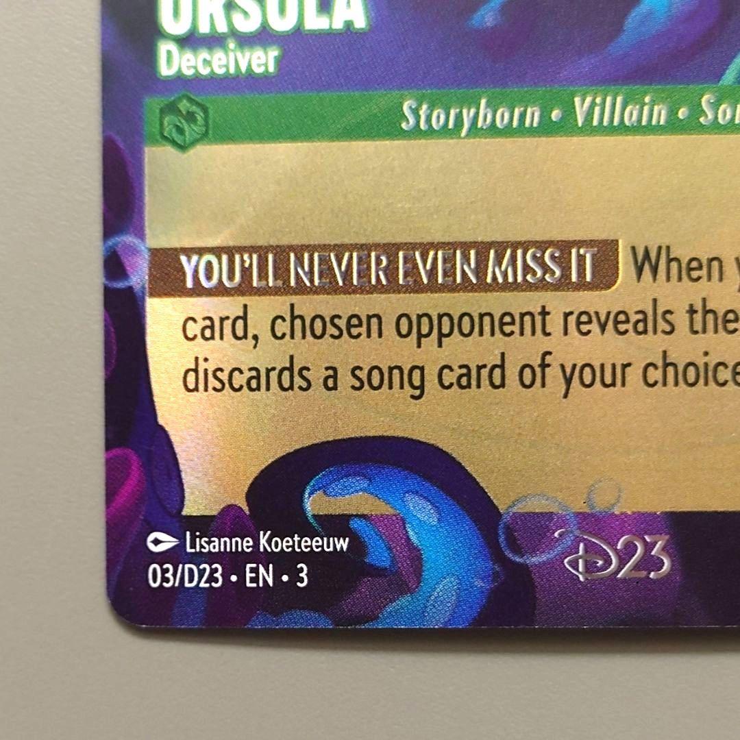 ディズニーロルカナ D23限定プロモ アースラ 英語