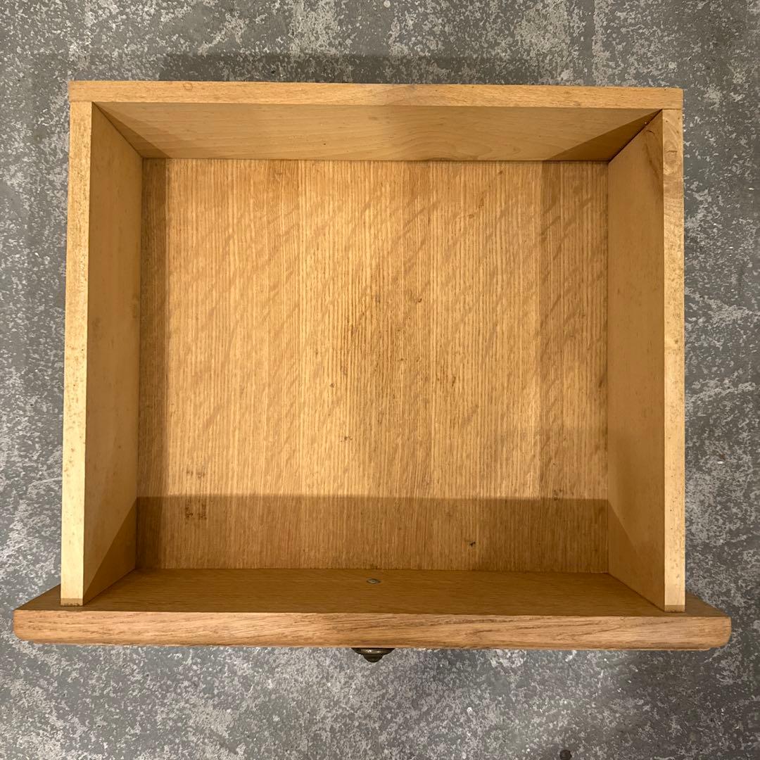 ビンテージ　木製サイドテーブル　ベッドサイドテーブル　引き出し付き　1