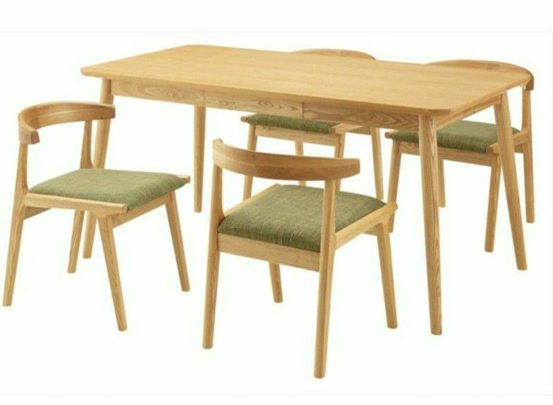 専用※展示品※アッシュ材木製ダイニングテーブル（引き出し付き）