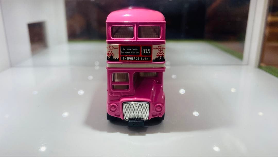 【超レア】ロングトミカL8-2-8 ロンドンバスＲＭ　希少ピンクカラー 日本製