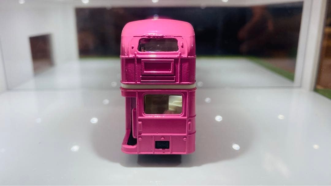 【超レア】ロングトミカL8-2-8 ロンドンバスＲＭ　希少ピンクカラー 日本製