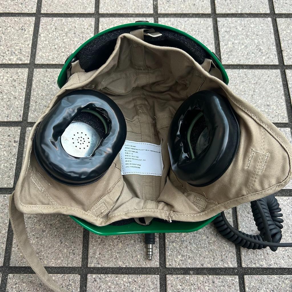 米軍　デッキクルーヘルメット　FLIGHT DECK　グリーン　ミリタリー ・２