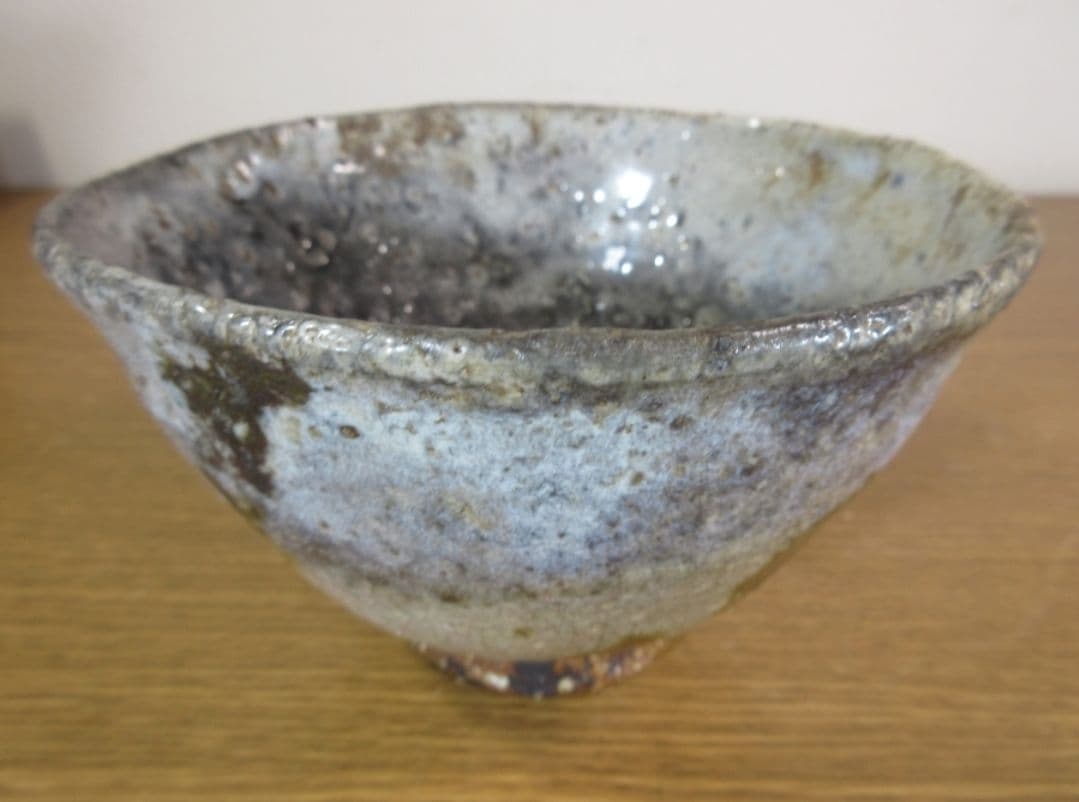 真作保証 11代 田原陶兵衛 (忠太郎) 自作 稀少品 萩窯変茶碗 山口県 長門