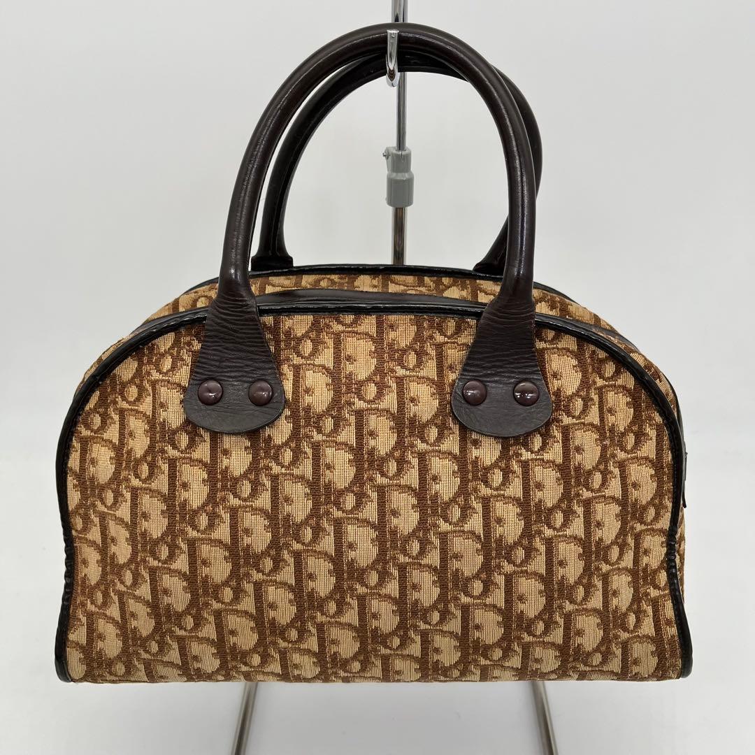クリスチャンディオール ハンドバッグ ミニボストン トロッター柄 CDロゴ金具