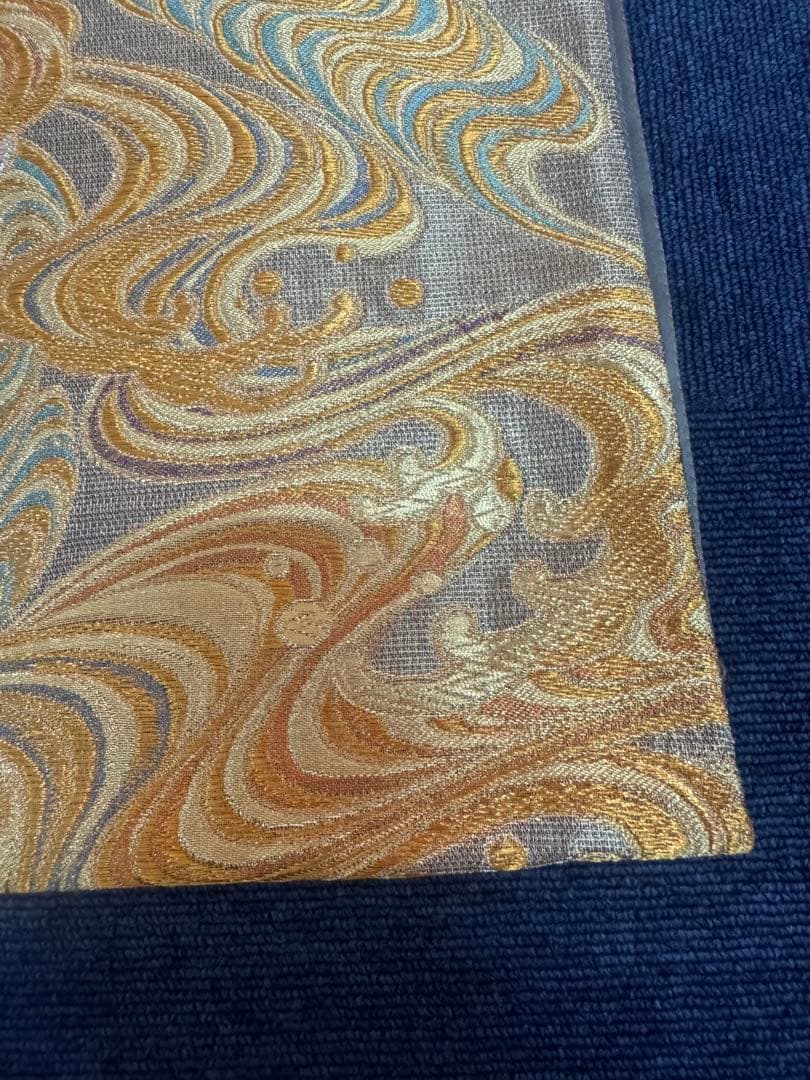 2692袋帯 古代彫金紋 西陣織 金糸　高級上質上品　約440cm 未使用