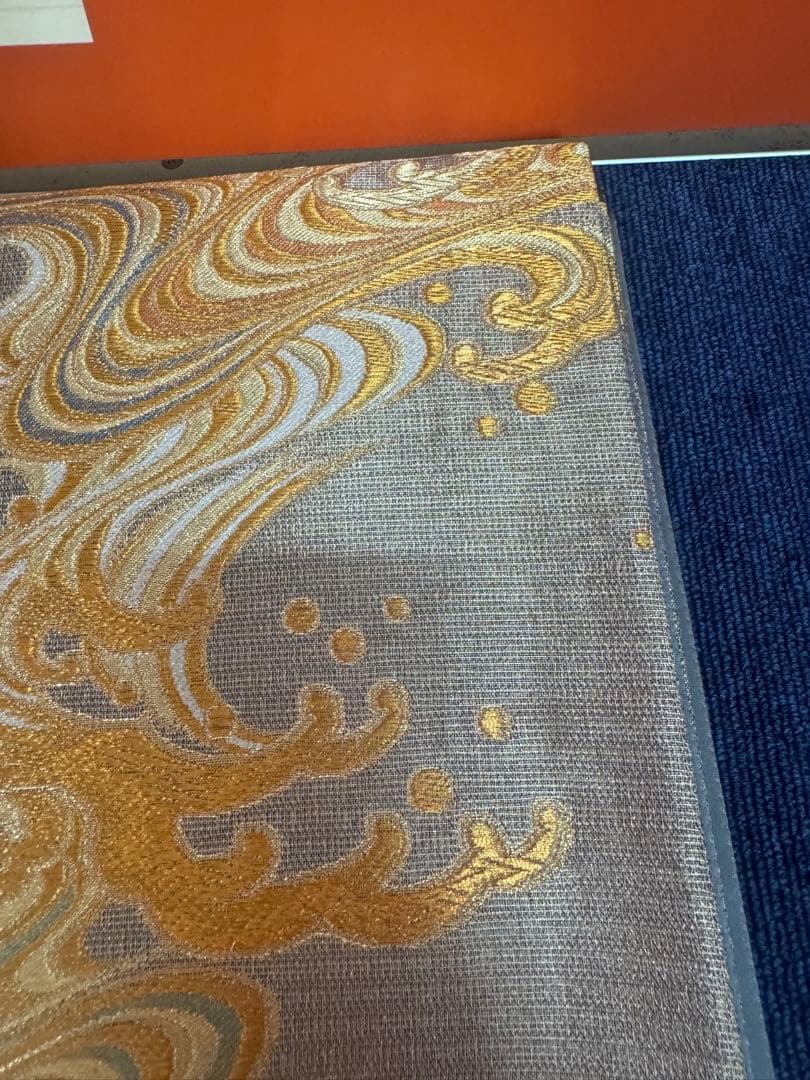 2692袋帯 古代彫金紋 西陣織 金糸　高級上質上品　約440cm 未使用