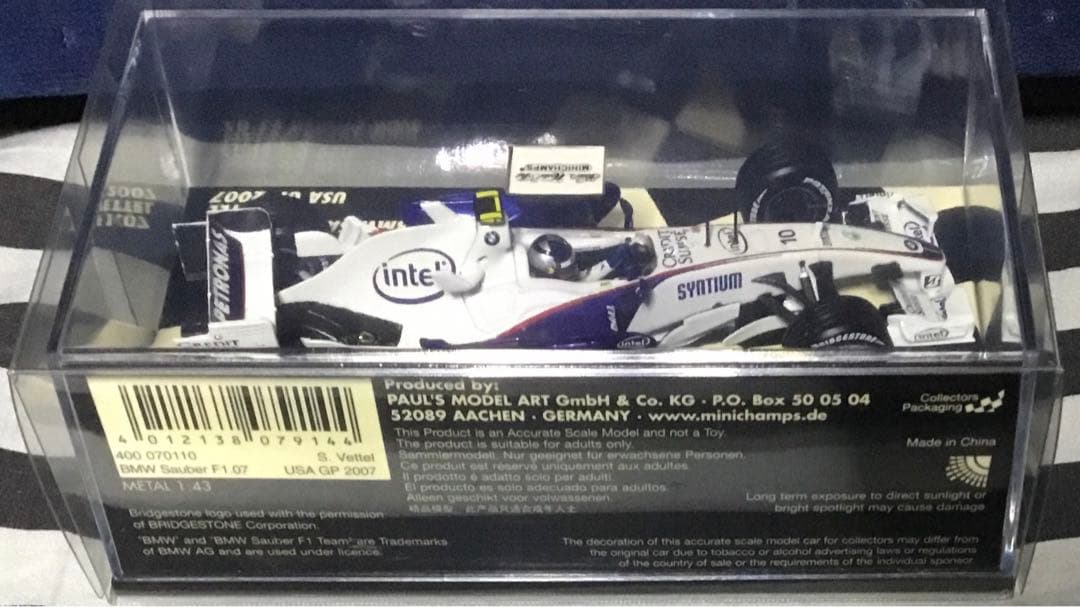 1/43 BMW ザウバー F1.07 ベッテル アメリカGP 2007 限定品