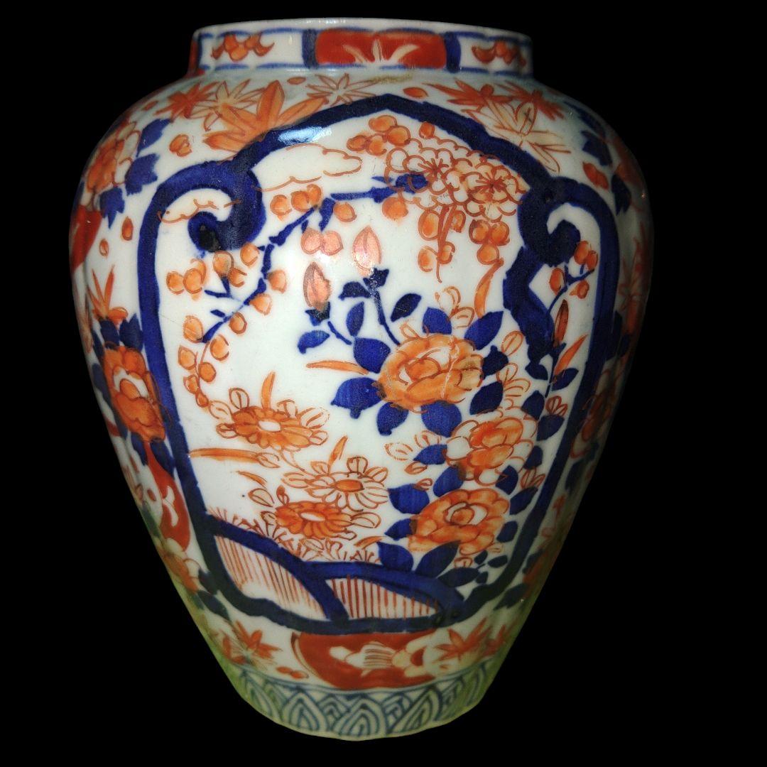 時代　古伊万里四君子色絵壺