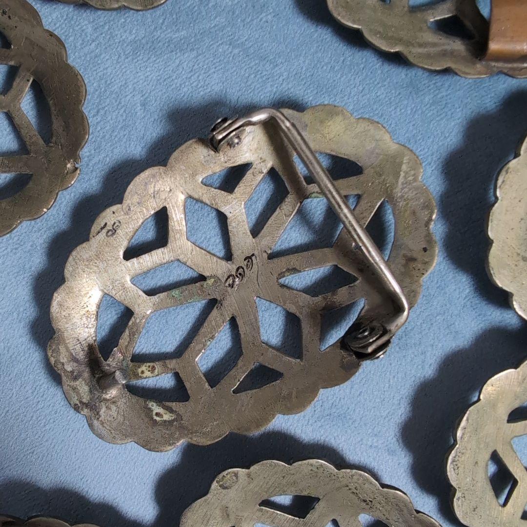 コンチョ　ベルト　バックル　ナホバ　ネイティブアメリカン　ビンテージ