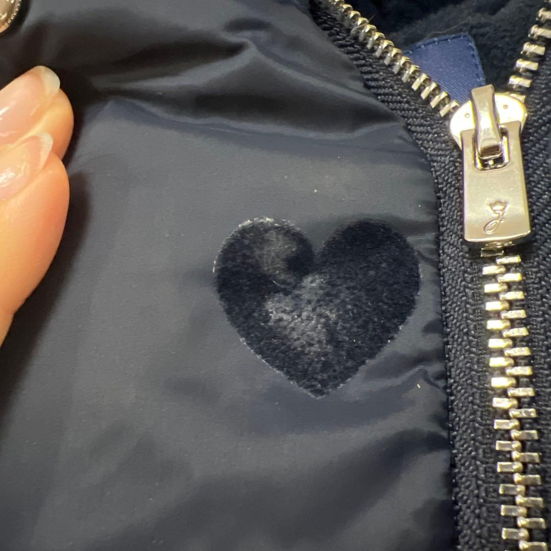 jacadi ダウンコート　ネイビー　ハート　ジャカディ81センチ