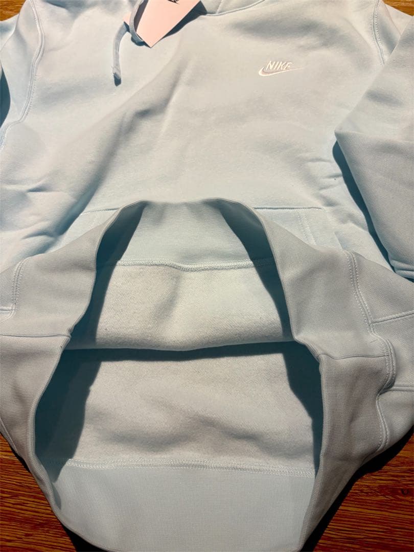 NIKE 新品未使用　フーディー　パーカー　裏起毛　Mサイズ　ライトブルー