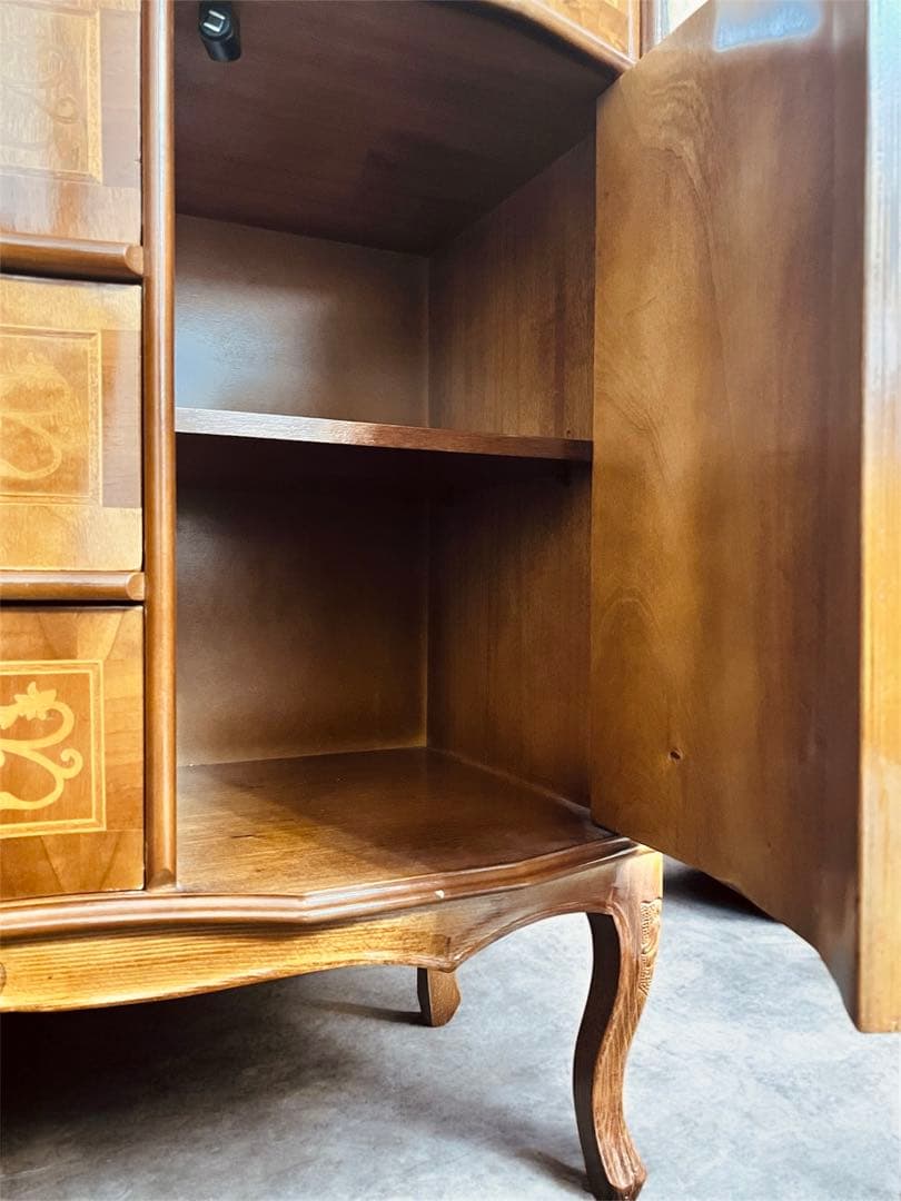 イタリア 家具タロッコ社象嵌デザイン 猫足 ヴェローナ キャビネット