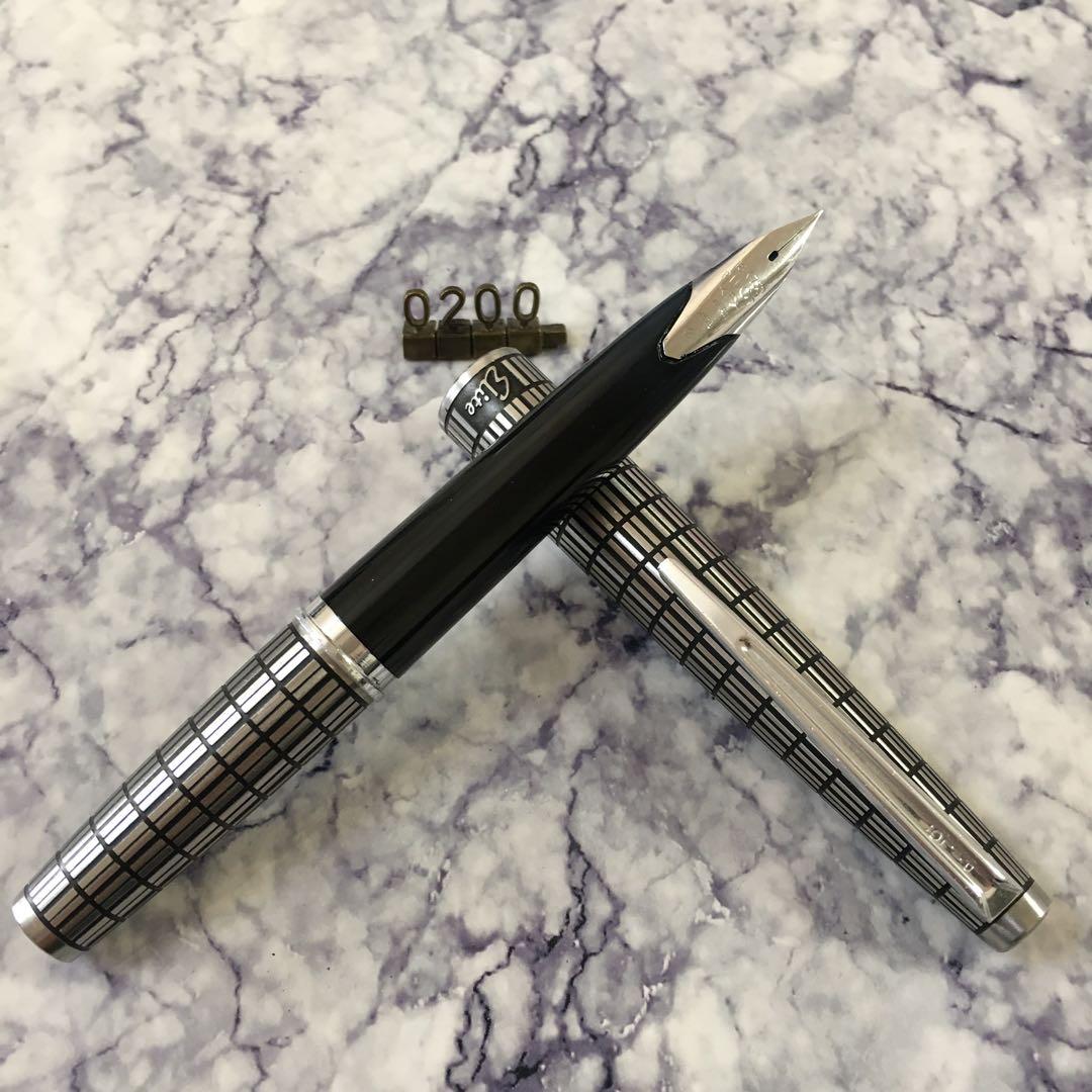 #0200 オーバーホール済み 万年筆 PILOT Elite 全格子 18k