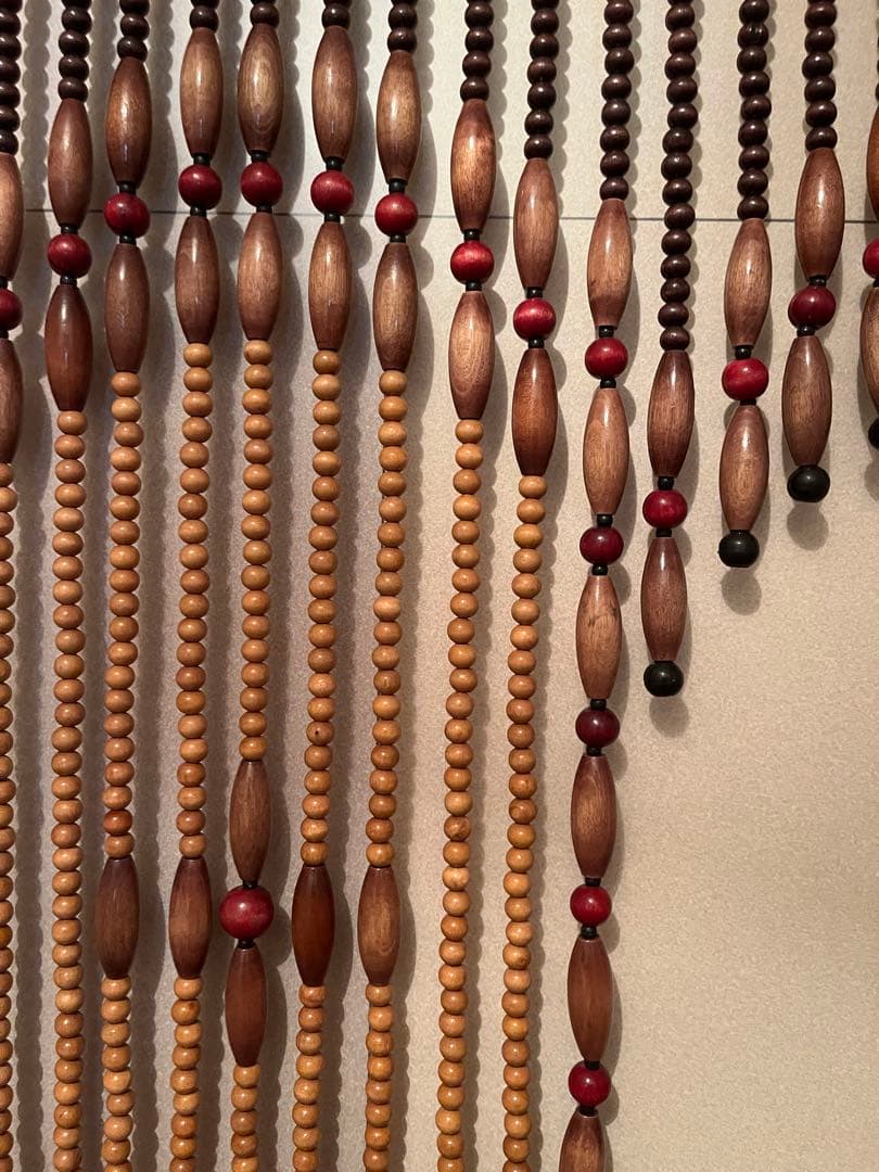 木製ビーズのれん 珠のれん