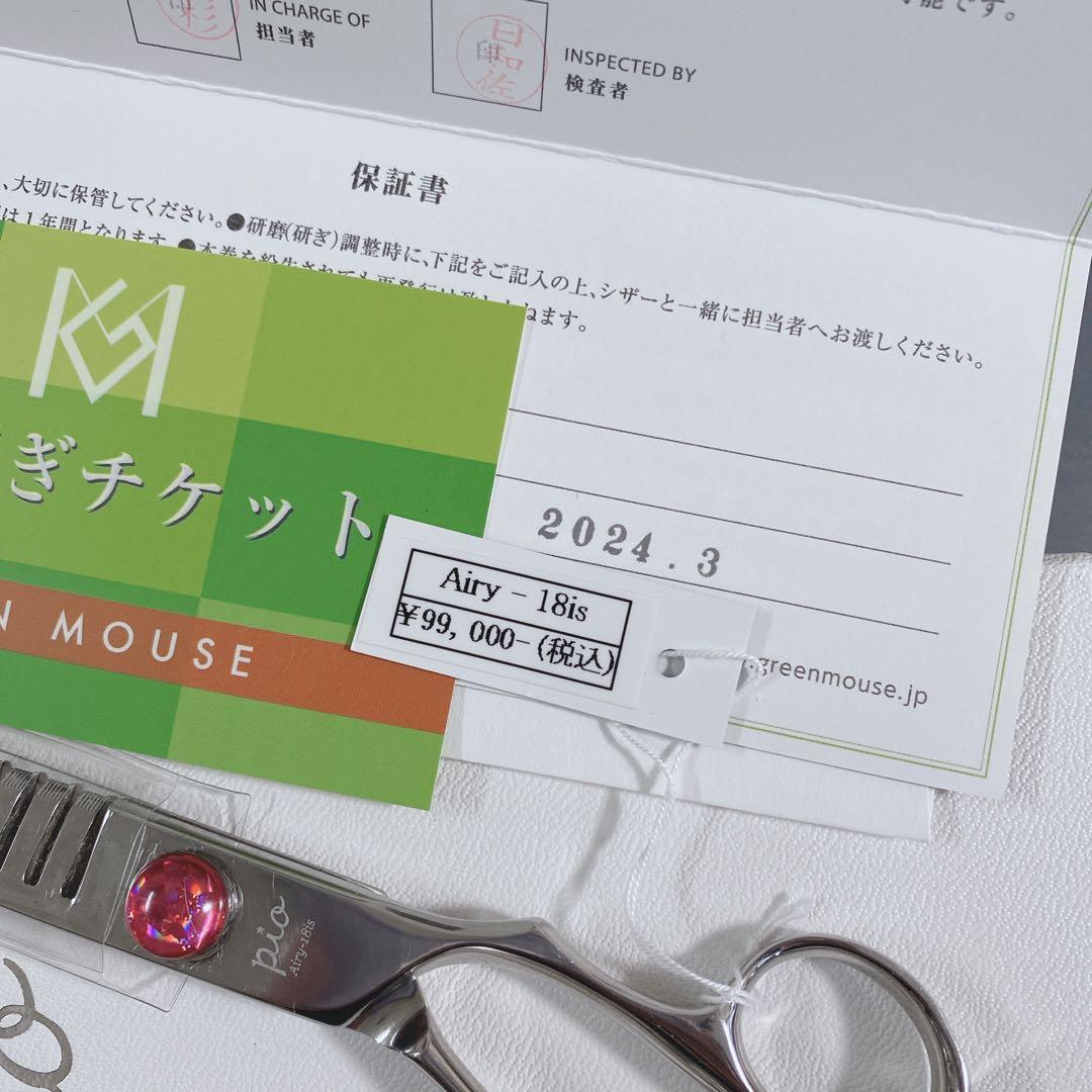 pio⭐︎セニングシザー⭐︎Airy-18is 7.0インチ GREEN MOUSE