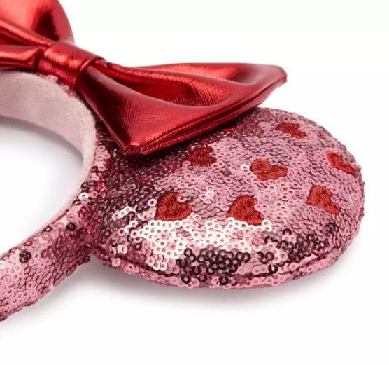 新作【日本未発売】 ミニー バレンタイン スパンコールカチューシャ