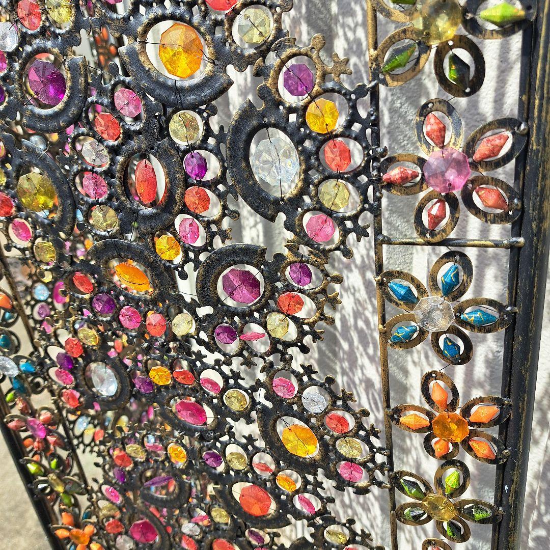 ♡アイアン　ビーズフラワー３連パーティション♡