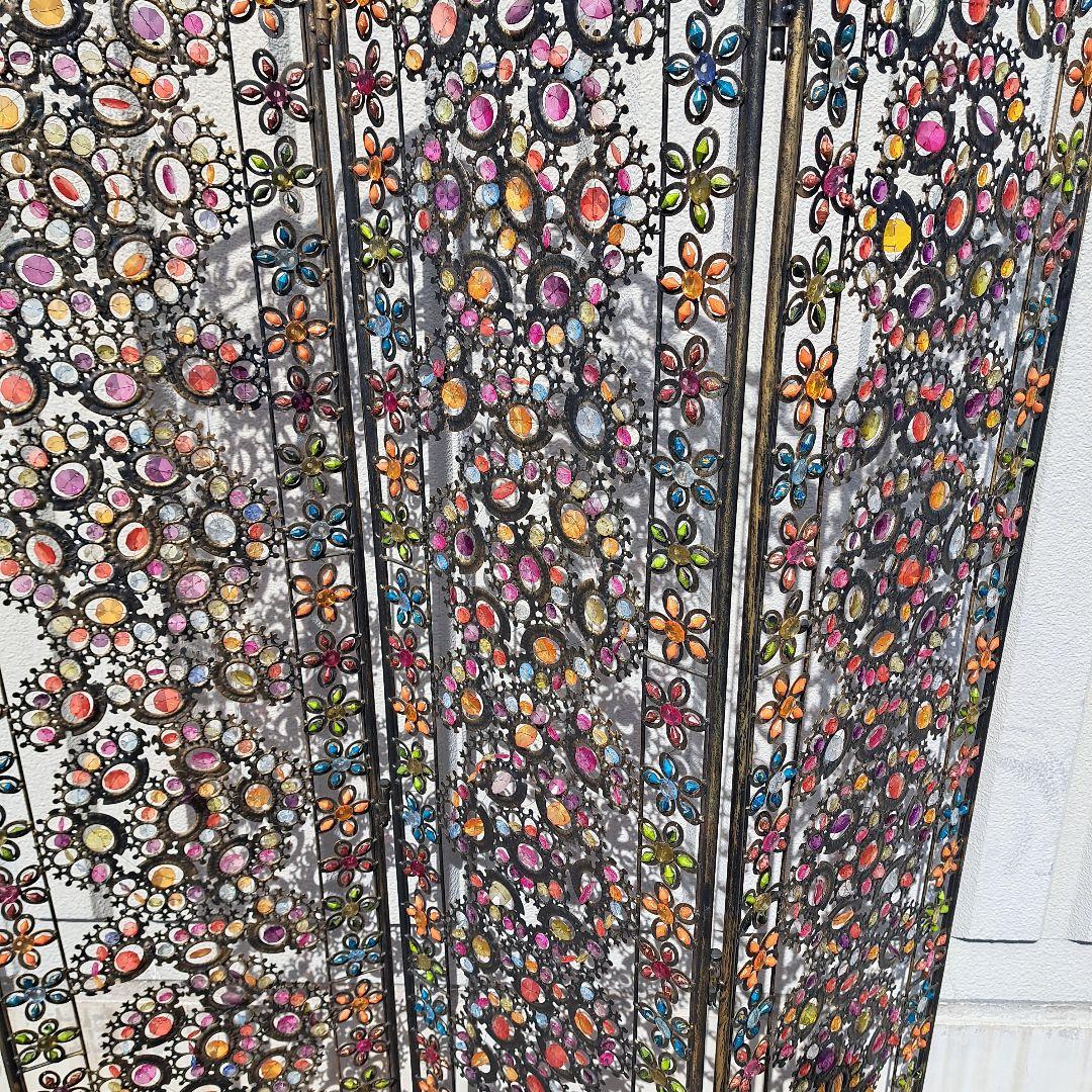 ♡アイアン　ビーズフラワー３連パーティション♡