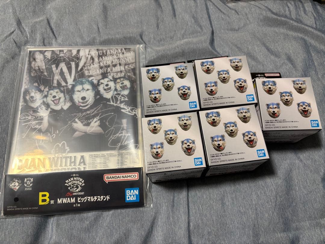 マンウィズ　一番くじ　セミコンプ　セット　フェイスクッション　フェイスマグネット