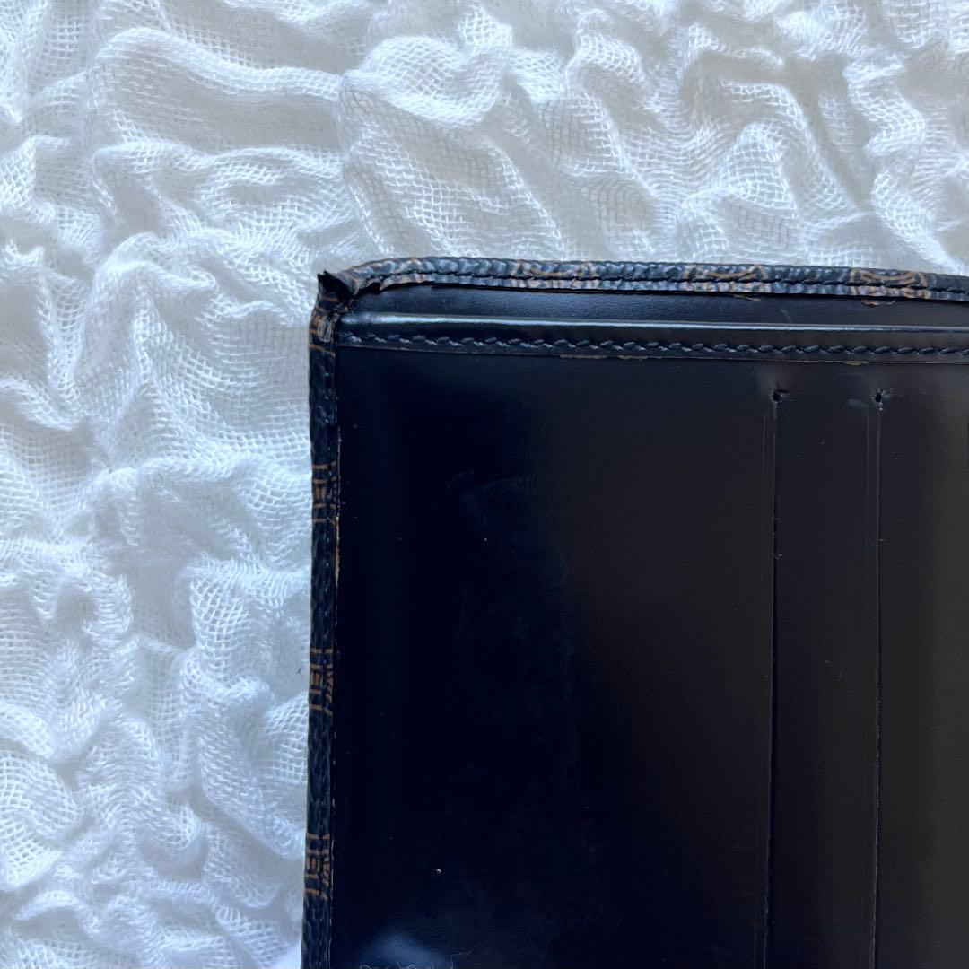 Old CELINE オールドセリーヌ 折り財布 がま口 黒マカダム ブラック