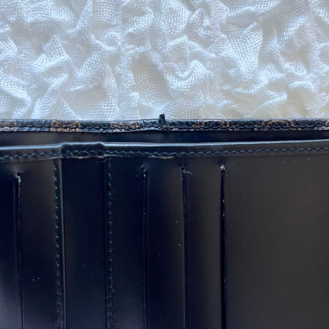 Old CELINE オールドセリーヌ 折り財布 がま口 黒マカダム ブラック