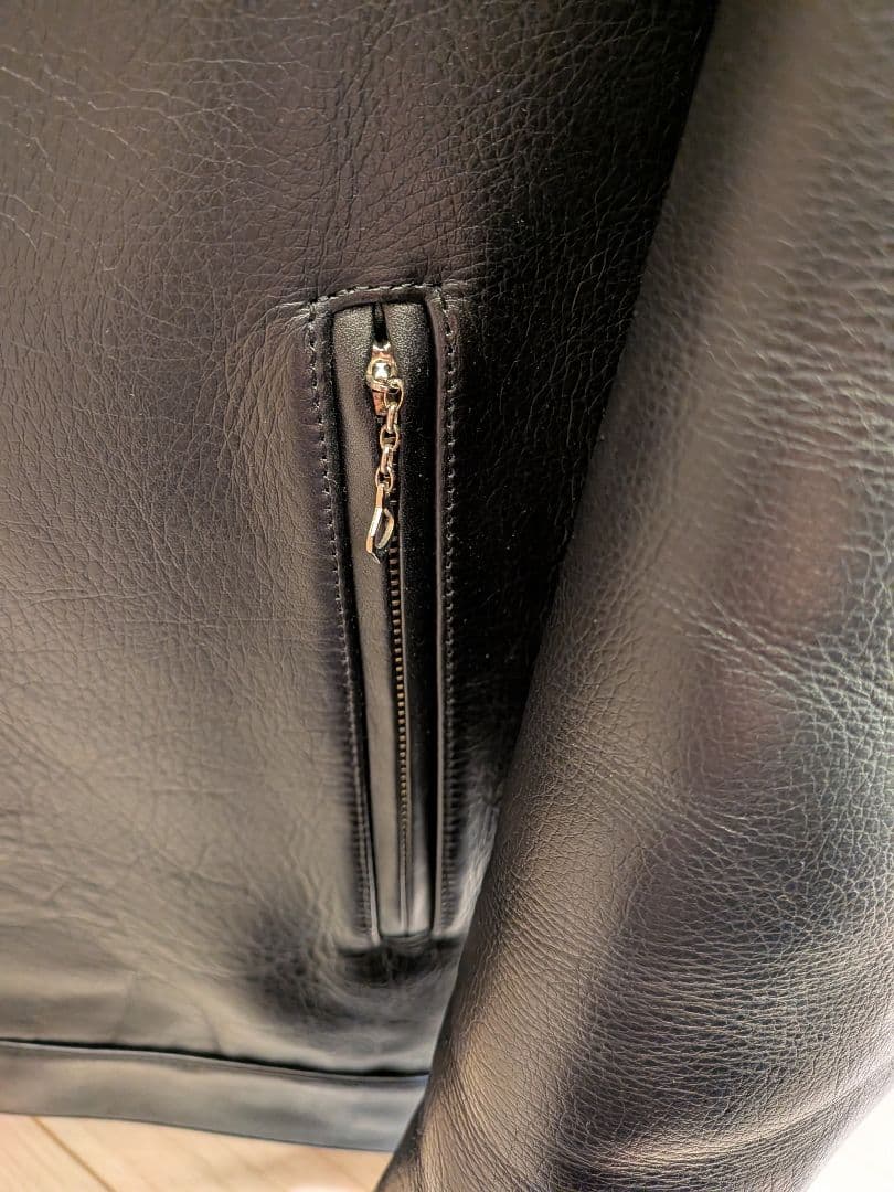 ワコマリア　レザーシングルライダースジャケット