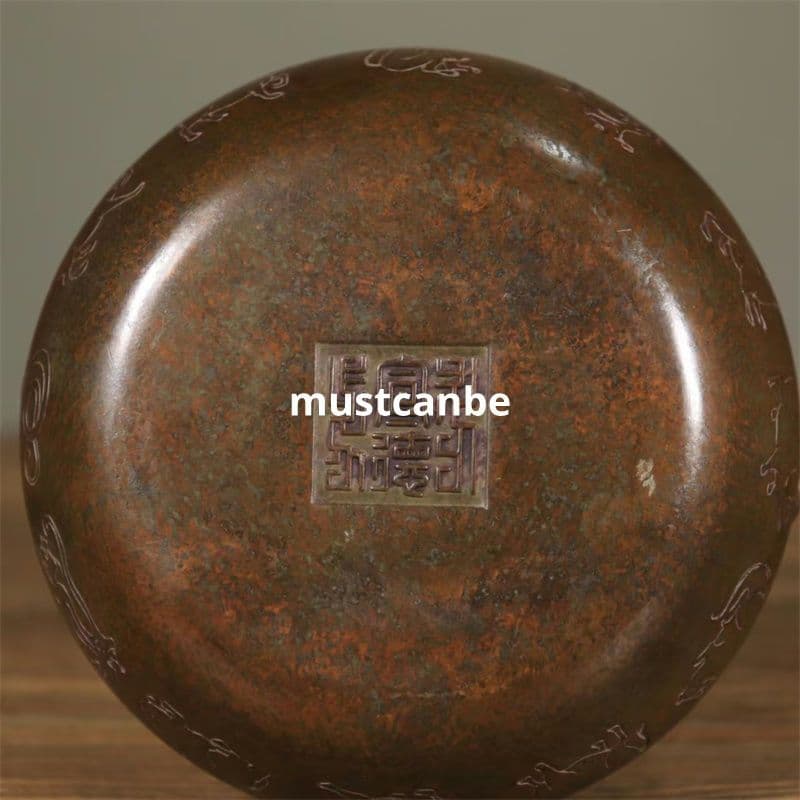 銅器 香炉 十二支八卦提梁炉 暖手炉 室内薫香炉 香道具 工芸品 置物