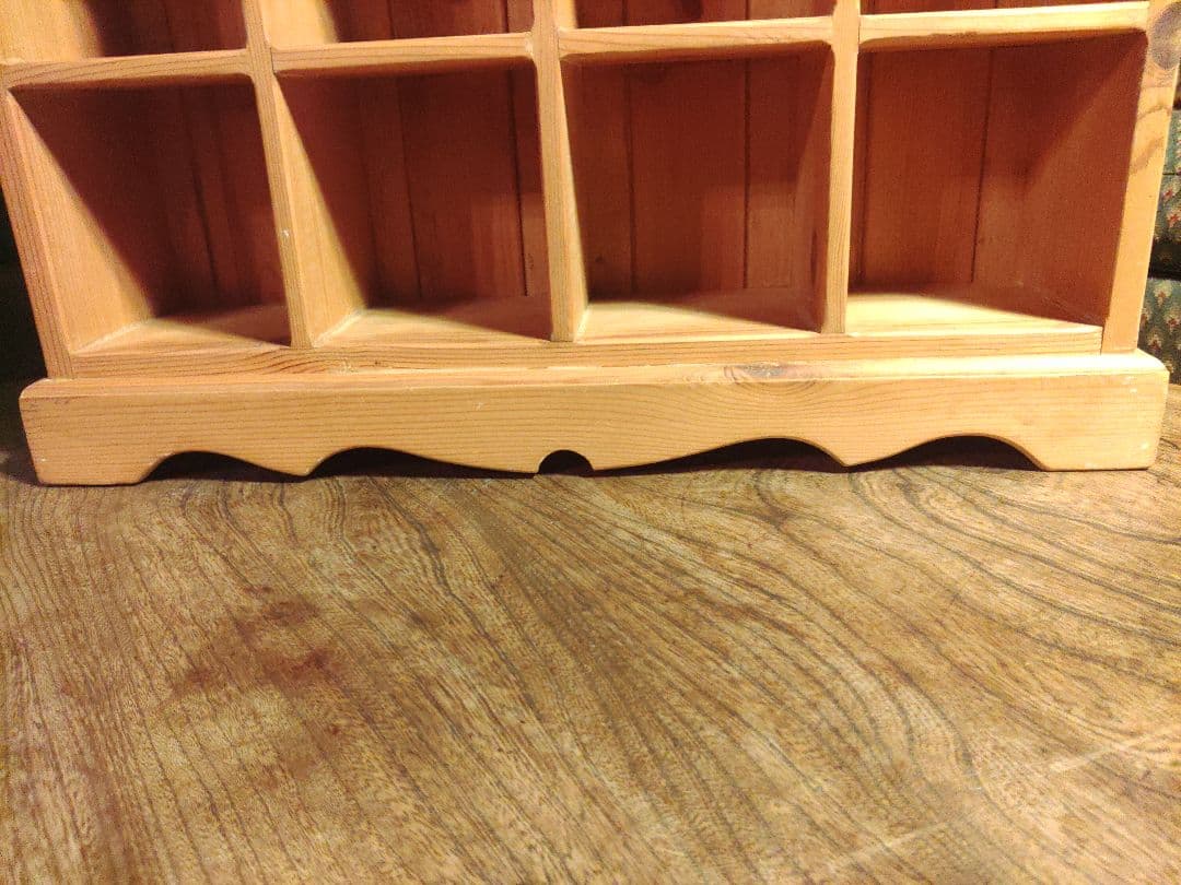 希少　飾り棚　シェルフ　ショーケース　キャビネット　ラック　天然木　収納　レア