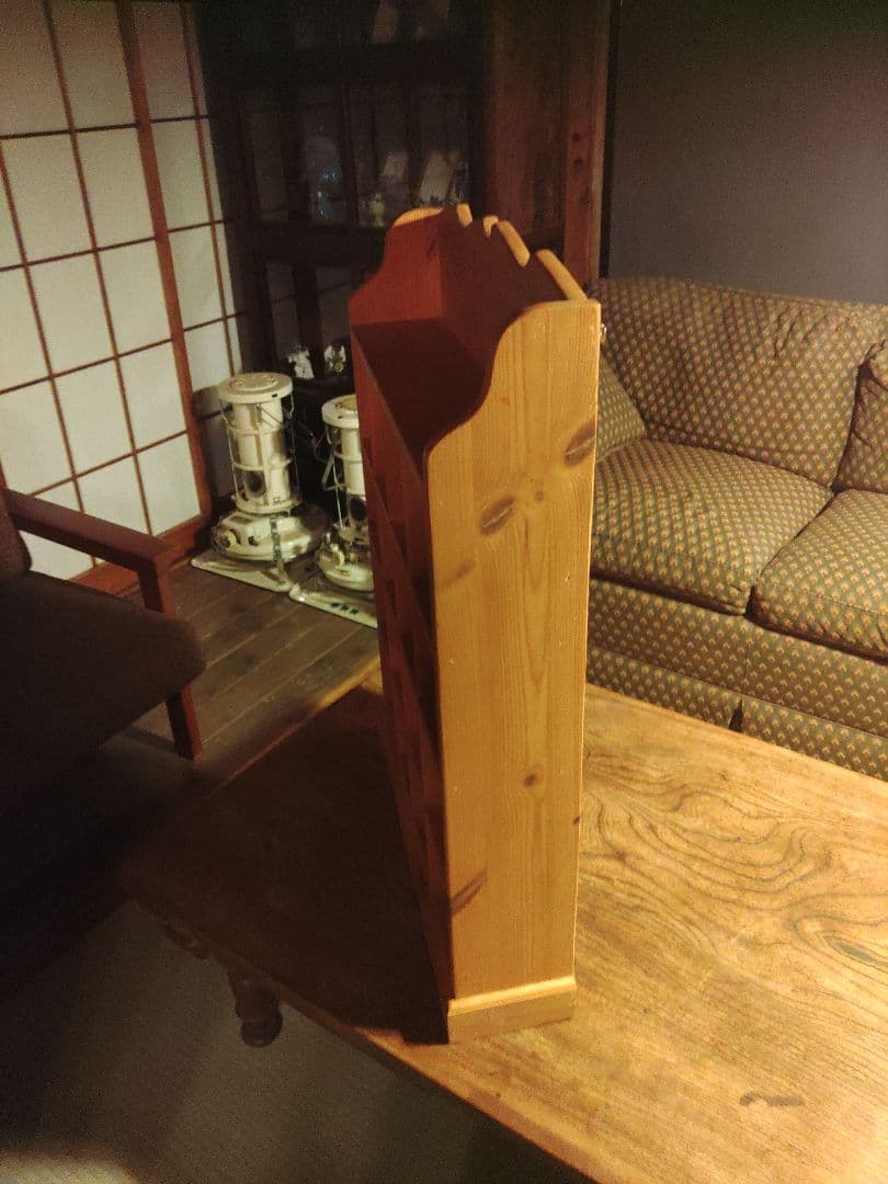 希少　飾り棚　シェルフ　ショーケース　キャビネット　ラック　天然木　収納　レア