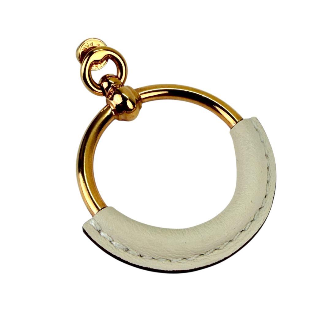 エルメス HERMES ピアス ループグラン PM オフホワイト ゴールド